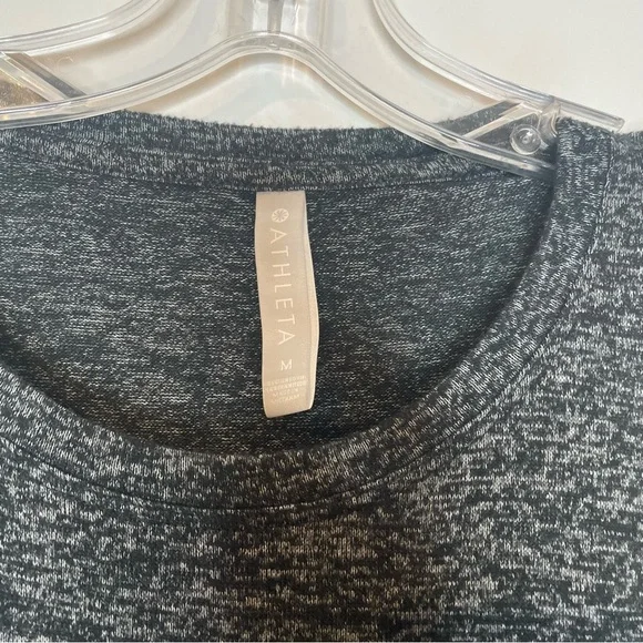 Athleta Mindful Pullover Long Sleeve Sweatshirt Charcoal Grey Heather Medium M - Picture 5 of 10